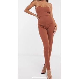 ASOS design bandeau split leg unitard